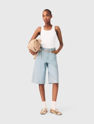 Bermudashorts med strass