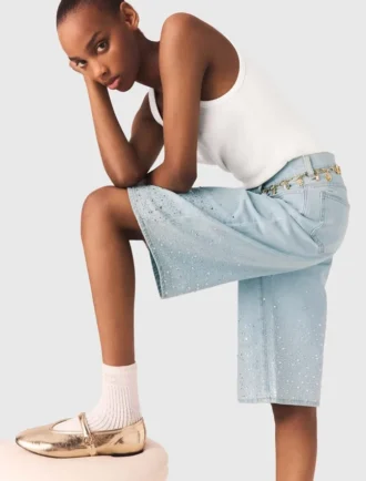 Bermudashorts med strass