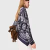 Blus med bandanamönster Blus med bandanamönster