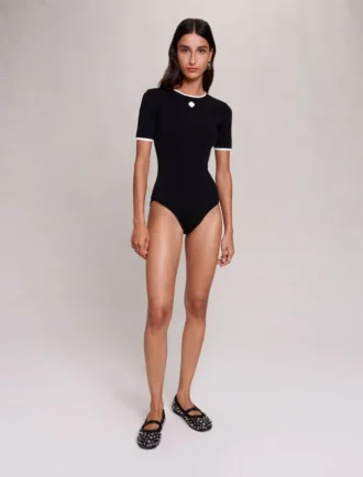 Bodysuit i öppen stickning
