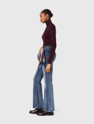 Bootcut-jeans med fickor med dragkedja