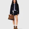 Bouclé- och denimjacka Bouclé- och denimjacka