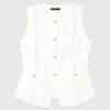 Broderad jacka i linneblandning Broderad jacka i linneblandning