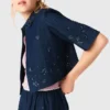 Broderad kort denimskjorta Broderad kort denimskjorta