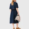 Broderad kort denimskjorta Broderad kort denimskjorta
