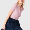 Broderad midikjol i denim Broderad midikjol i denim