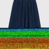 Broderad midikjol i denim Broderad midikjol i denim
