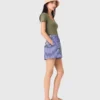 Broderade randiga bomullsshorts Broderade randiga bomullsshorts