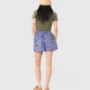 Broderade randiga bomullsshorts Broderade randiga bomullsshorts