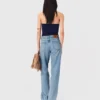 Bustier-top i kontraststickat Bustier-top i kontraststickat
