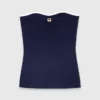 Bustier-top i kontraststickat Bustier-top i kontraststickat