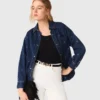 Denimskjorta med strass Denimskjorta med strass