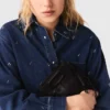 Denimskjorta med strass Denimskjorta med strass