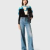Flared jeans med kedja Flared jeans med kedja