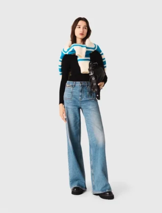 Flared jeans med kedja