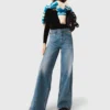 Flared jeans med kedja Flared jeans med kedja