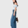 Flätade jeans med utsvängda ben Flätade jeans med utsvängda ben