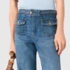 Flätade jeans med utsvängda ben Flätade jeans med utsvängda ben