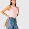 Flätade jeansshorts Flätade jeansshorts