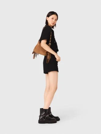 Glansiga tweedshorts