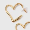 Guldpläterade hjärtformade hoop-örhängen Guldpläterade hjärtformade hoop-örhängen