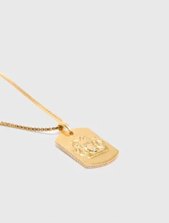 Halsband med stjärnteckensplakett