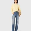 Jeans med kedjebälte