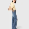 Jeans med kedjebälte