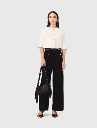 Jeans med raka ben och påsydda fickor