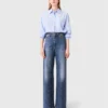Jeans med vid ben och nitar Jeans med vid ben och nitar