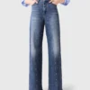 Jeans med vid ben och nitar Jeans med vid ben och nitar