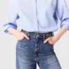 Jeans med vid ben och nitar Jeans med vid ben och nitar