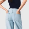 Jeans med vid ben och strass