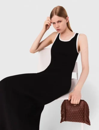 Mini-väska M Bag i läder med nitar Mini-väska M Bag i läder med nitar