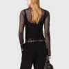 Jersey-top med strass Jersey-top med strass
