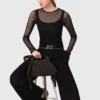 Jersey-top med strass Jersey-top med strass