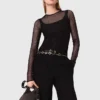 Jersey-top med strass Jersey-top med strass