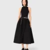 Klänning i taffeta av blandmaterial Klänning i taffeta av blandmaterial