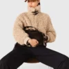 Kort boucléjacka