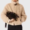 Kort boucléjacka
