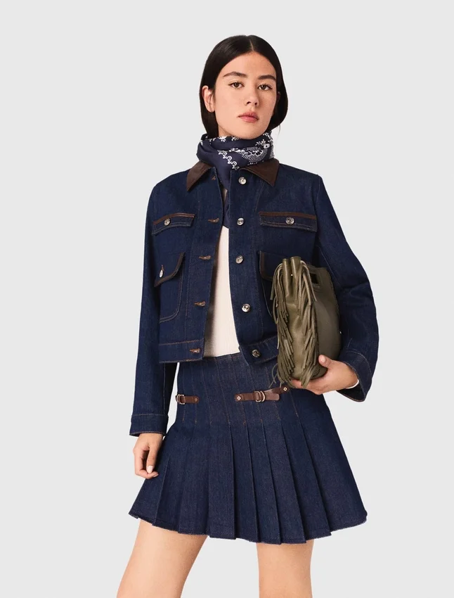 Kort jeanskjol med foder Kort jeanskjol med foder