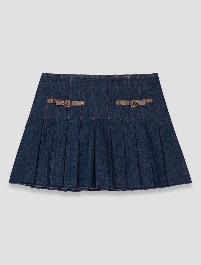 Kort jeanskjol med foder Kort jeanskjol med foder