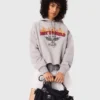 Kort sweatshirt med broderad logotyp Kort sweatshirt med broderad logotyp