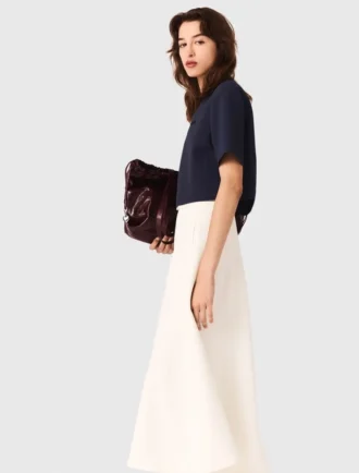 Kort topp i tjock crepe Kort topp i tjock crepe