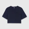 Kort topp i tjock crepe Kort topp i tjock crepe