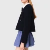Kort tweedkavaj, avtagbar krage