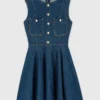 Kort utställd denimklänning Kort utställd denimklänning
