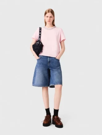 Kortärmad T-shirt med rund hals