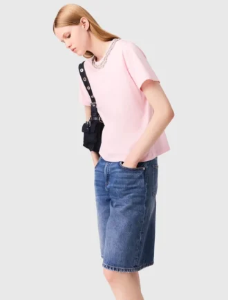 Kortärmad T-shirt med rund hals