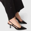 Lackläderslingbackpumps